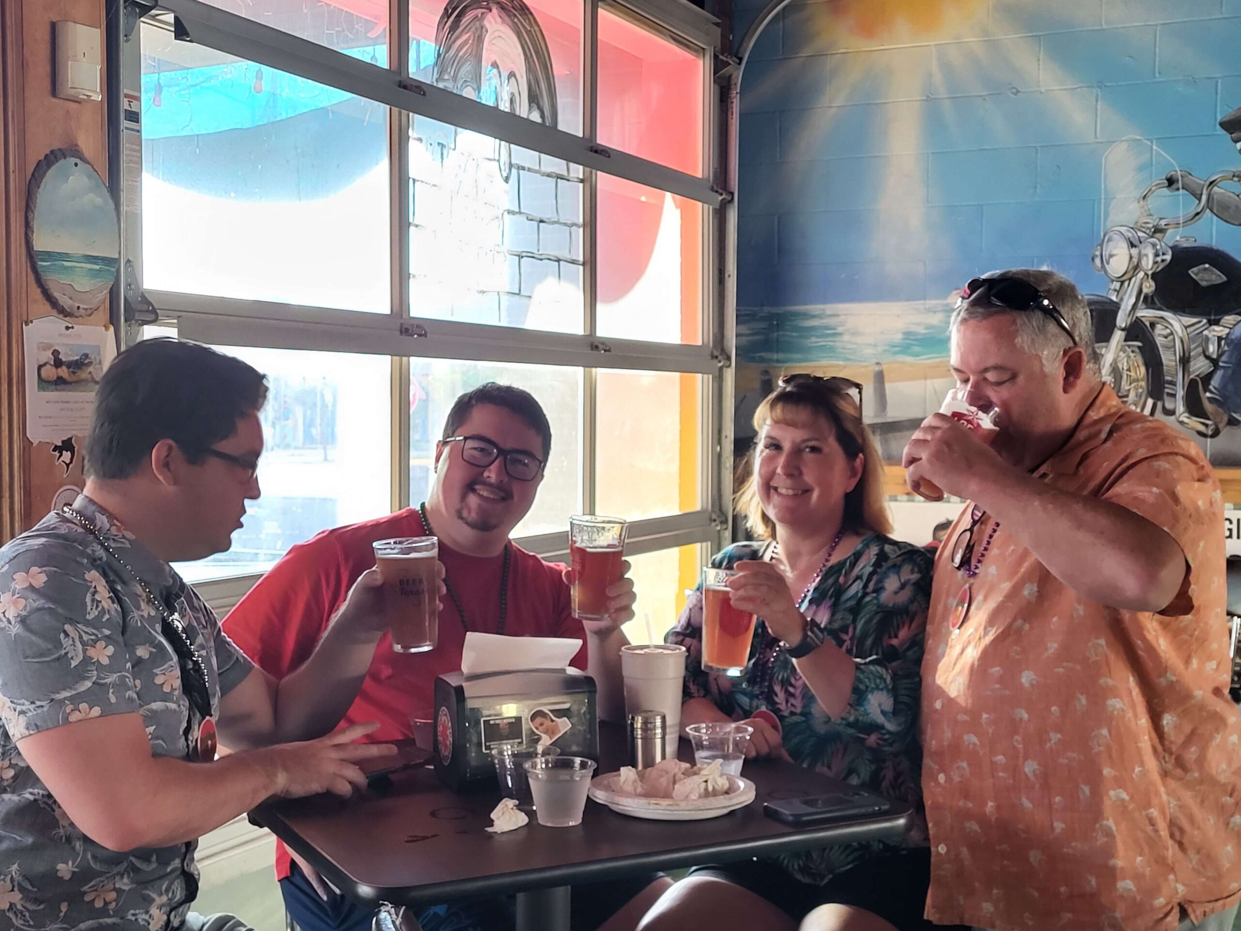 Drinks at an Early Tour Stop