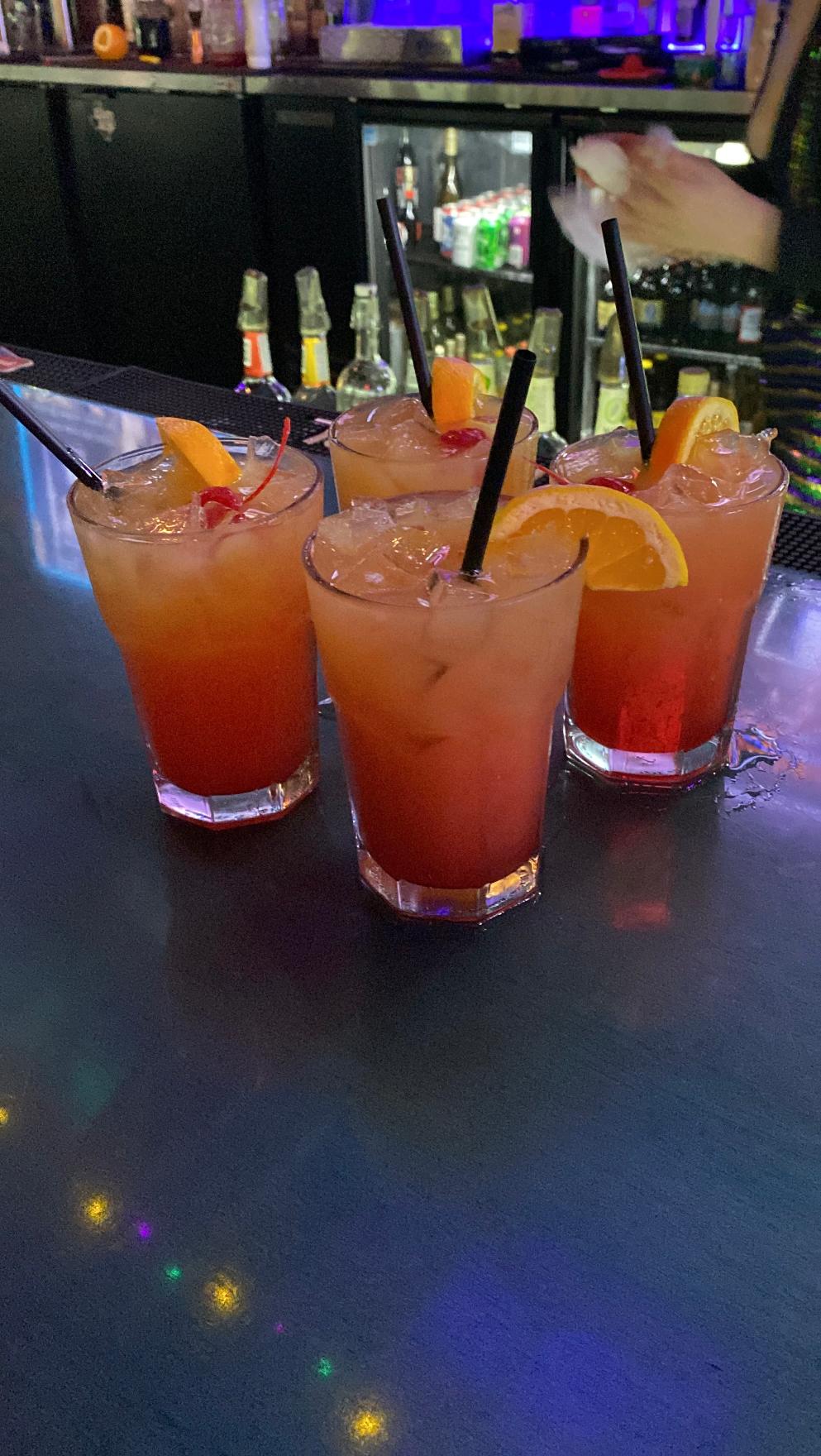 Colorful cocktails at the 5th stop